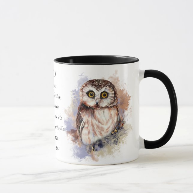 Mug Totem animal, Spiritualité, Inspiration hibou Oise (Droite)