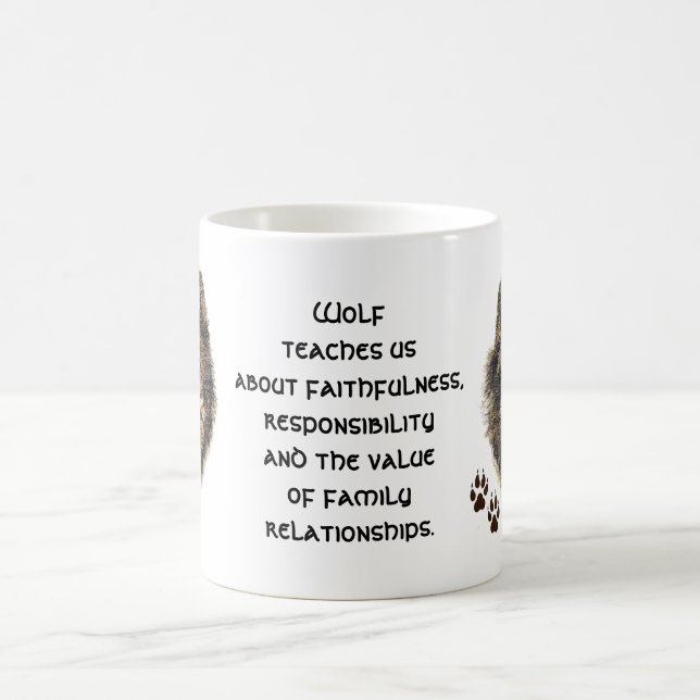 Mug Totem Wolf, Guide animal Inspiration (Centre)