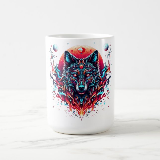 Mug Totem Wolf Solaire - Fusion Feu & Lune (Centre)