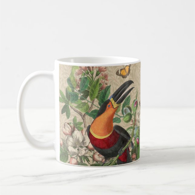 Mug Toucan Jungle Tropical Bird Belle antique (Gauche)