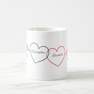 Mug Toujours Connecté Au Coeur, Nom Personnalisé