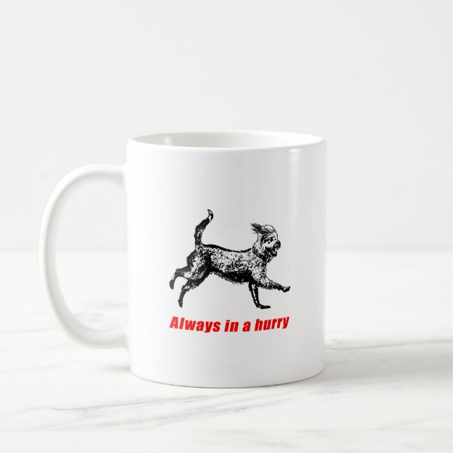 Mug Toujours en déplacement Concept amusant Impression (Gauche)