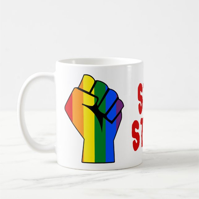 Mug Toujours ici (LGBT Gay Lesbian Transgender) (Gauche)