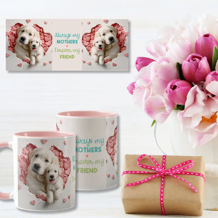 Mug Toujours ma mère -Chien maman & bébé rose