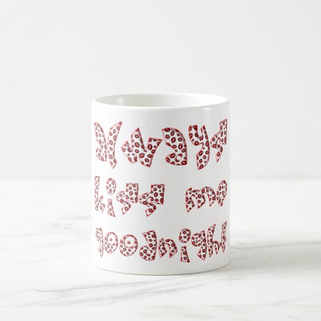 Mug Toujours m'embrasser bonsoir mignon rouge baisers (Centre)