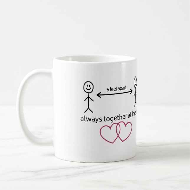 Mug Toujours unis dans la boue de coeur (Gauche)