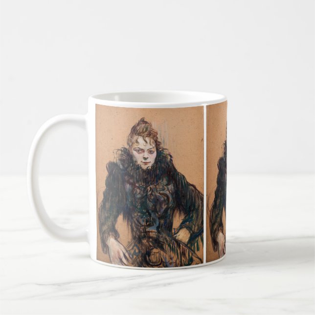 Mug Toulouse-Lautrec - Femme avec un Boa Noir (Gauche)