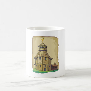Mug Tour de guet en bois médiéval et forteresse