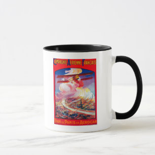 Mug Tour de Paris, France en Aerocar PosterEurope