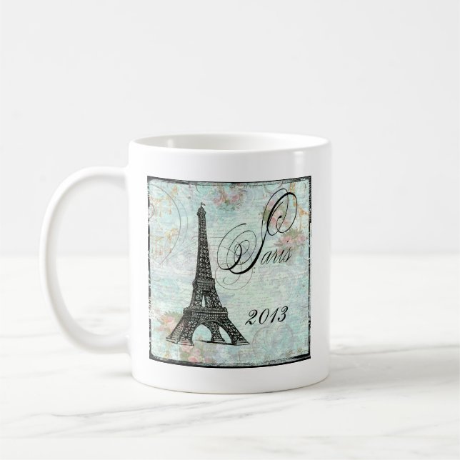 Mug Tour Eiffel et roses roses Paris (Gauche)