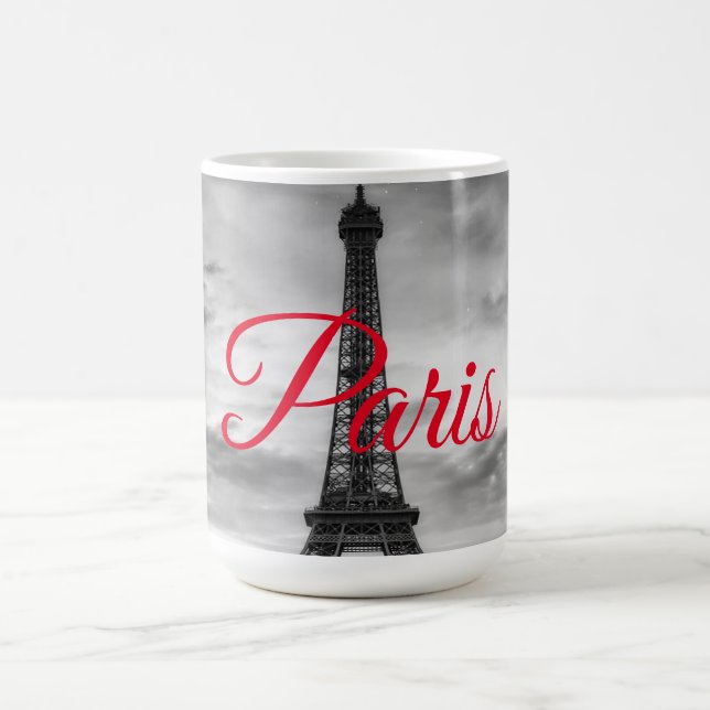 Mug Tour Eiffel Noir Blanc Paris Voyage en Europe (Centre)