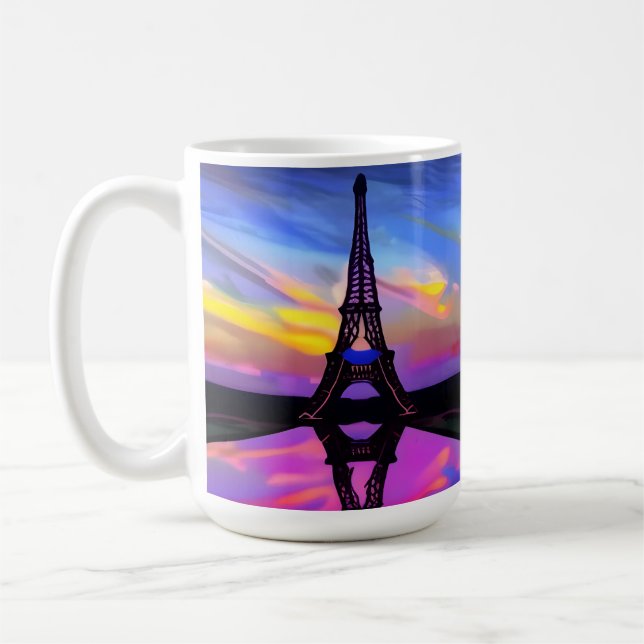 Mug Tour Eiffel Pittoresque Au Coucher Du Soleil (Gauche)