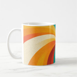 Mug Tourbillon de couleurs rétro – Fond abstrait vinta