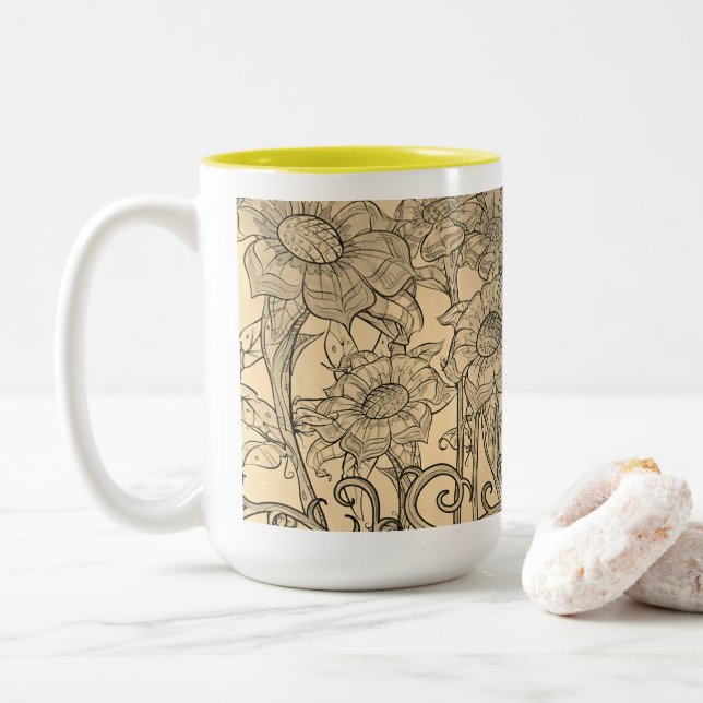 Mug tournesol (Avec donut)