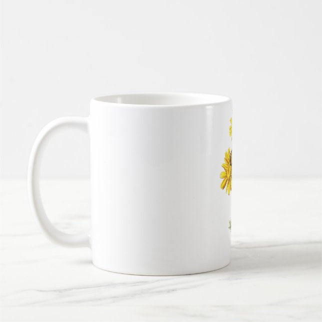 Mug Tournesol Nom Musique café (Gauche)