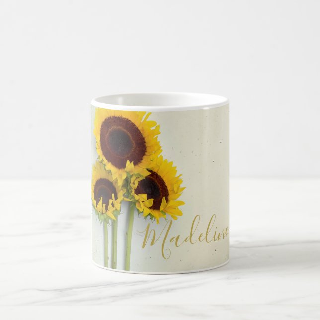 Mug Tournesol Rustique Or moderne Jaune (Centre)