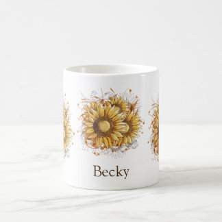 Mug Tournesols Vintages personnalisés