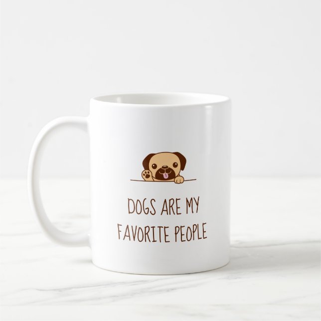 Mug Tournez le chien de Carlin mignon au-dessus de la  (Gauche)