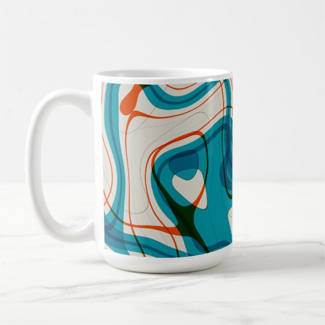 Mug Tourquoise et perruques rouges (Gauche)
