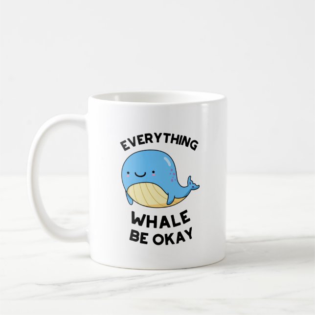 Mug Tout Baleine être d'accord amusant jeu de baleine (Gauche)