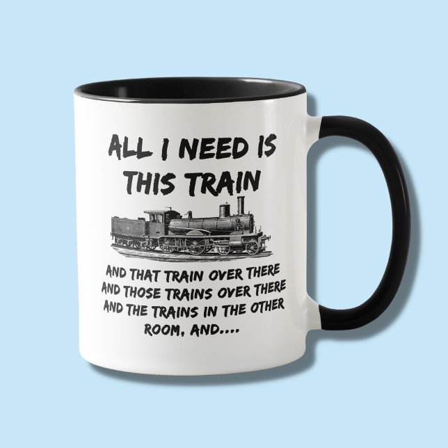 Mug Tout ce dont j'ai besoin, c'est ce moteur de train (Créateur téléchargé)