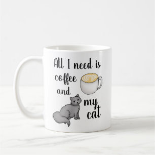 Mug Tout ce dont j'ai besoin c'est du café et mon chat