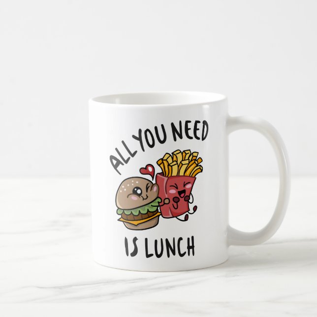 Mug Tout ce dont tu as besoin, c'est de déjeuner (Droite)