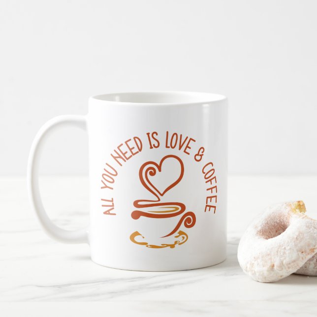 Mug Tout Ce Dont Vous Avez Besoin, C'Est De L'Amour Et (Avec donut)