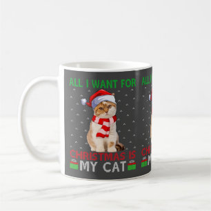 Mug Tout Ce Que Je Veux Pour Noël Est Mon Chat Vilain