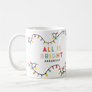 Mug Tout est lumineux fun moderne brillant Noël scinti
