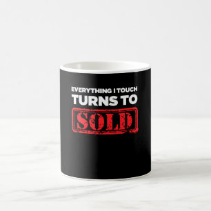 Mug Tout je touche des tours à l'agent immobilier