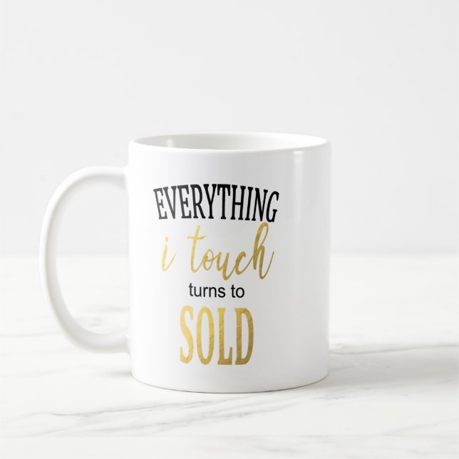 Mug Tout je touche des tours à vendre - agent (Gauche)