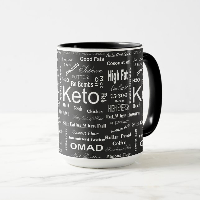 Mug Tout sur Keto (Devant droit)