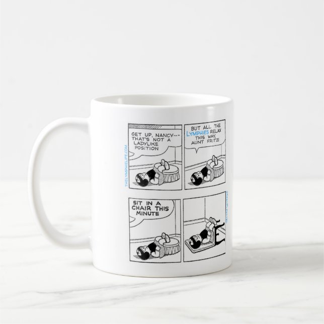 Mug "Toutes les Lymphies se relaxent ainsi" Elevant Na (Gauche)