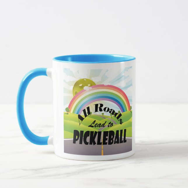 Mug Toutes les routes mènent à Pickleball coloré Pickl (Gauche)
