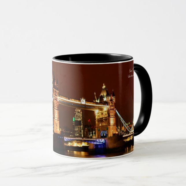 Mug Tower Bridge, Londres à la nuit, Angleterre (Royau (Devant droit)