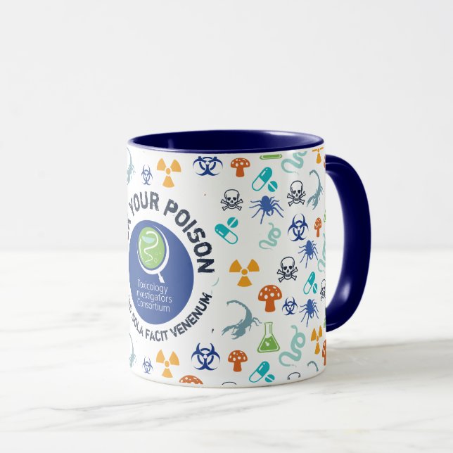 Mug ToxIC Choisissez votre poison Bleu à deux tons de  (Devant droit)
