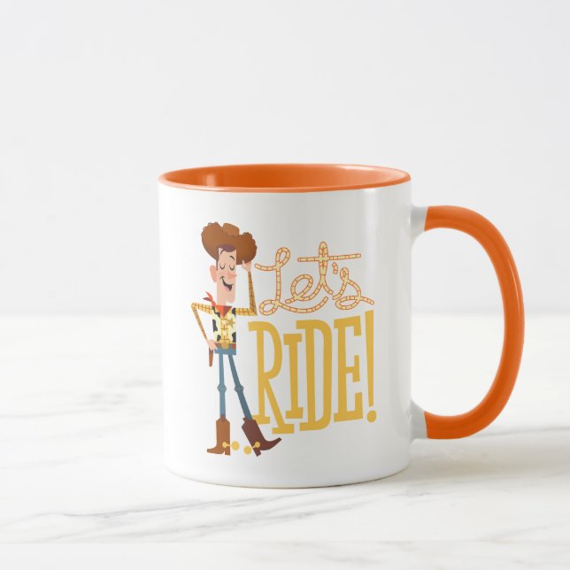 Mug Toy Story 4 | Illustration en bois "Ride" (Droite)