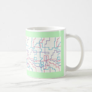Mug Tracé de schéma de trait coloré