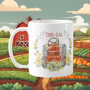 Mug tracteur mignon aimant gal ajouter du texte