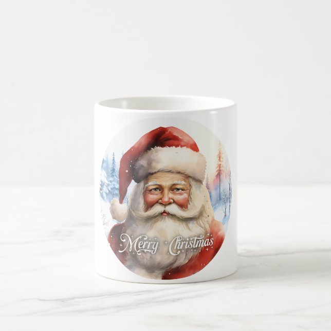 Mug Tradition classique Père Noël Illustration Script (Centre)