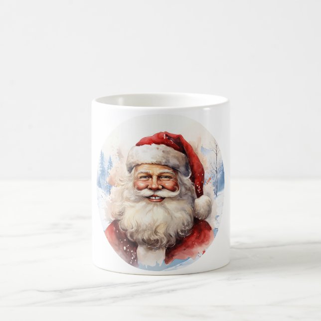 Mug Tradition classique Père Noël Illustration Script (Centre)