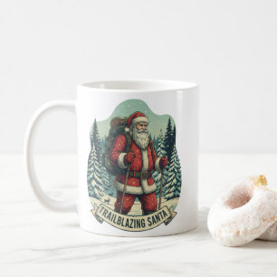 Mug Trailblazing Père Noël Randonnée Adventure Design