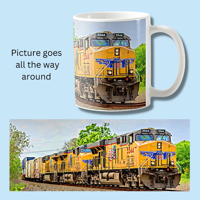 Mug Train de locomotives diesel UP Railroad Wings (Créateur téléchargé)
