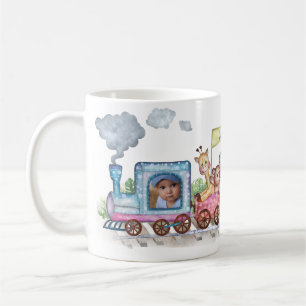 Mug Train mignon photo aquarelle