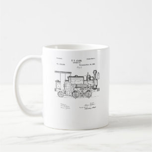Mug Train vintage de vapeur de locomotive de