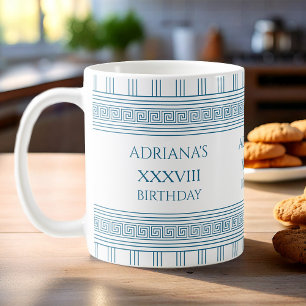 Mug Traitement de fête grecque avec motif méandre en b