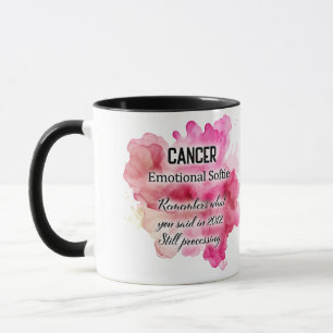 Mug Traits de signe du zodiaque mignon/ Cancer Wrap