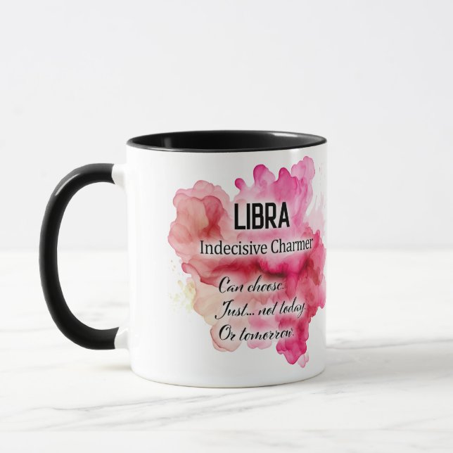 Mug Traits de signe du zodiaque mignon / Libra Wrap (Gauche)