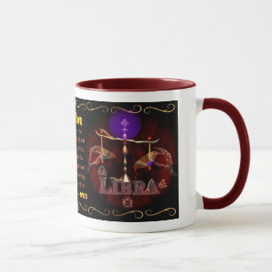 Mug Tranchant d'astrologie de zodiaque de Balance de